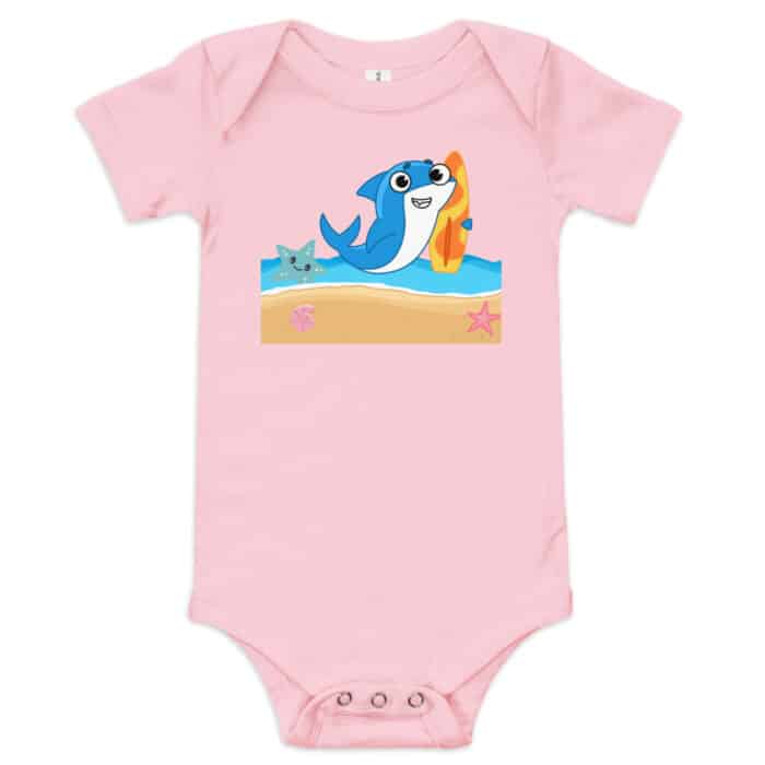 baby short sleeve one piece pink front 6651bbace22e3