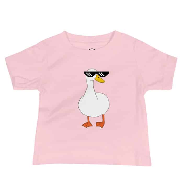 baby staple tee pink front 6649291e447ae