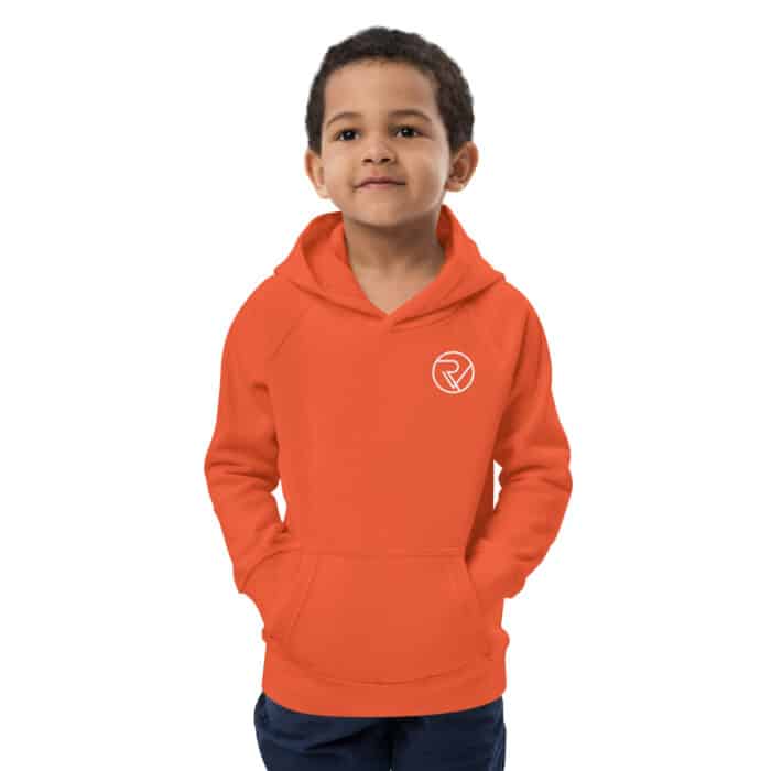 kids eco hoodie burnt orange front 2 664e8a2396ca8