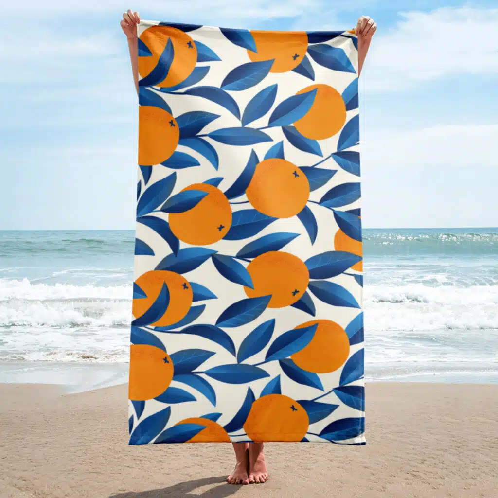 sublimated towel white 30x60 beach 6653c65c13963