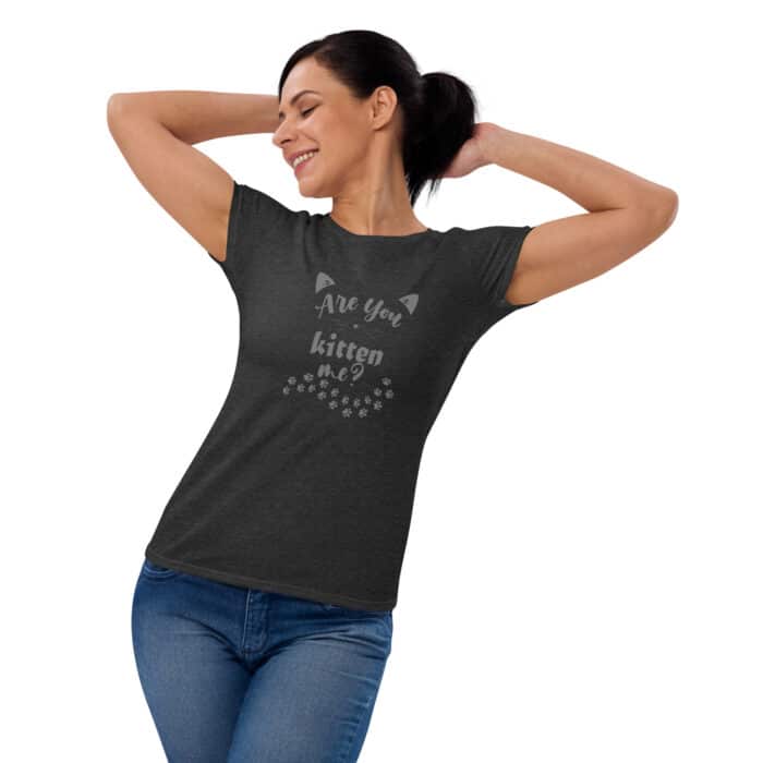 womens fashion fit t shirt heather dark grey front 2 665e3f4a18187