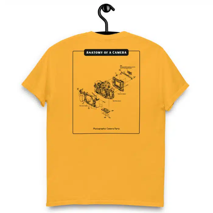 Anatomy of a Camera Black Back Paint Unisex classic tee - Image 2