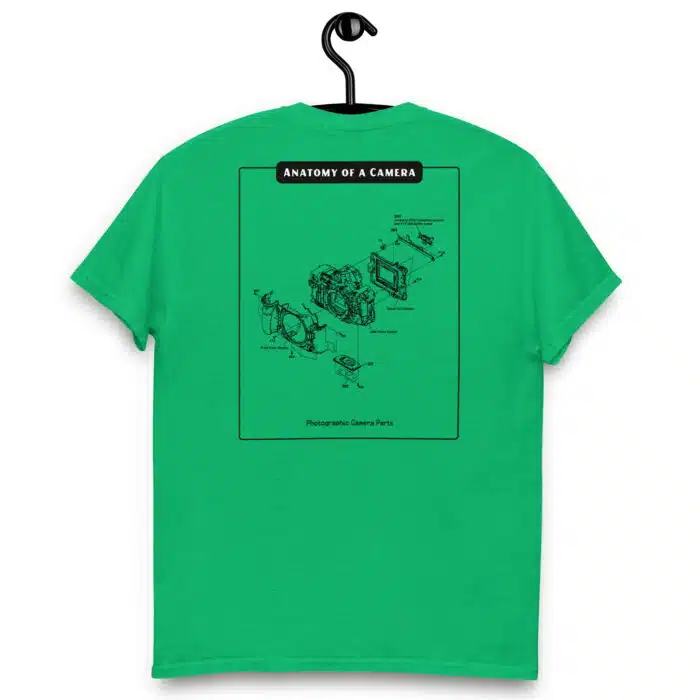 Anatomy of a Camera Black Back Paint Unisex classic tee - Image 6