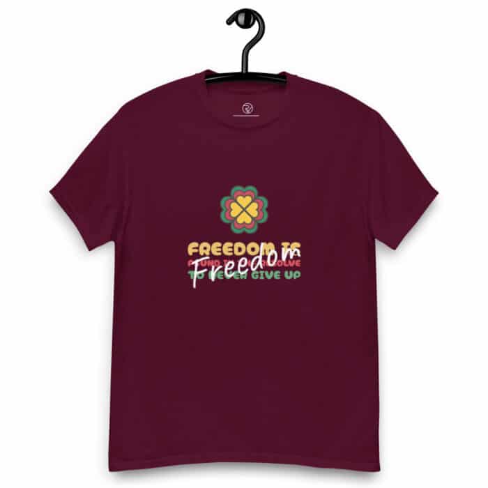 unisex classic tee maroon front 66892486afabf