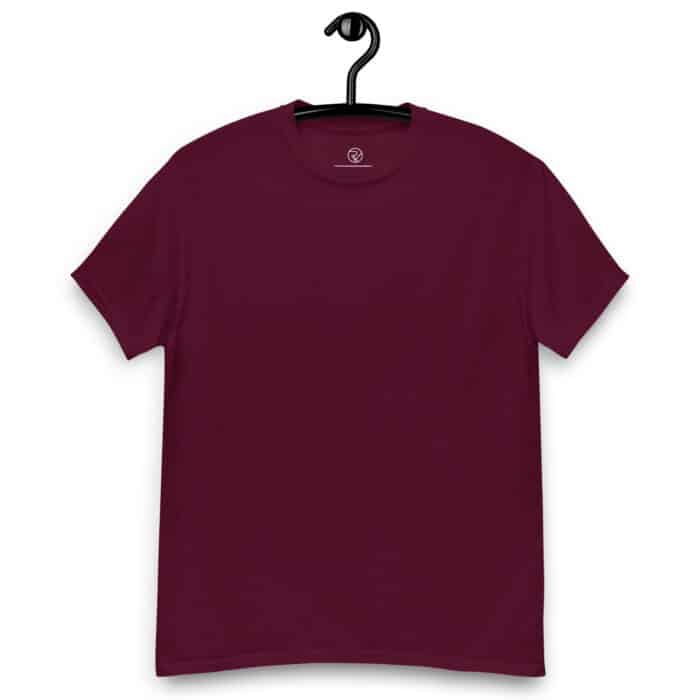 unisex classic tee maroon front 66892ac71f2e4