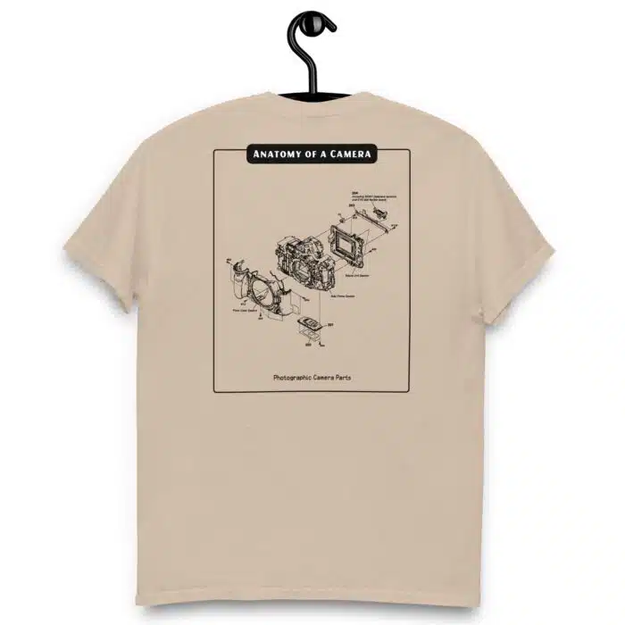 Anatomy of a Camera Black Back Paint Unisex classic tee - Image 14