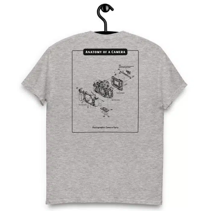Anatomy of a Camera Black Back Paint Unisex classic tee - Image 12