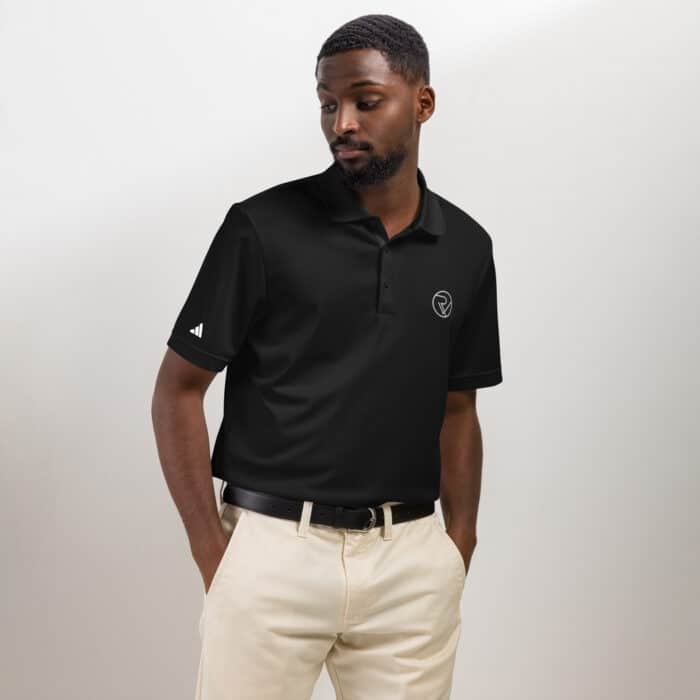 adidas sport polo shirt black front 66b4e6c88217f