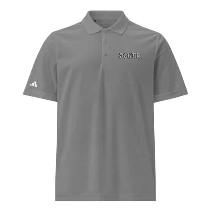 adidas sport polo shirt grey three front 66c07e6c091cc