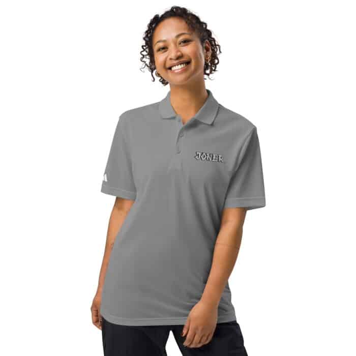 adidas sport polo shirt grey three front 66c07e6c0af60