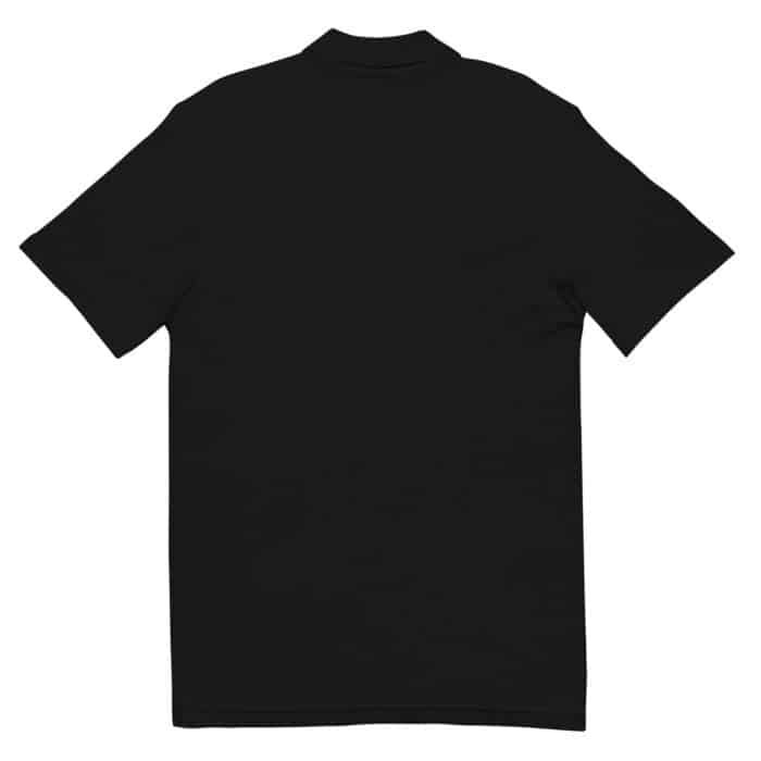 unisex pique polo shirt black back 66ccb1df5743c