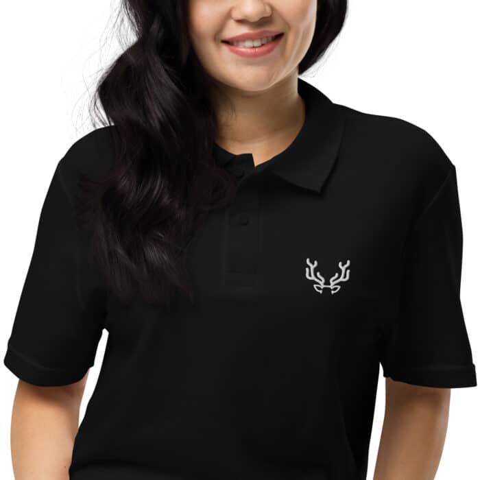 unisex pique polo shirt black zoomed in 66ccab74ada36