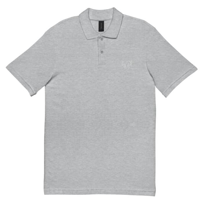 unisex pique polo shirt sport grey front 66ccab74b2f48
