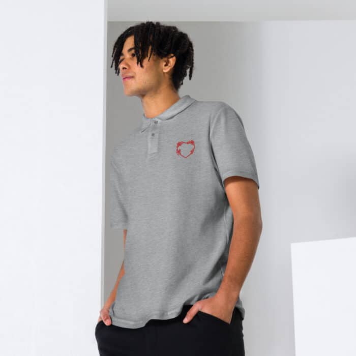 unisex pique polo shirt sport grey front 66ccad0571ab5