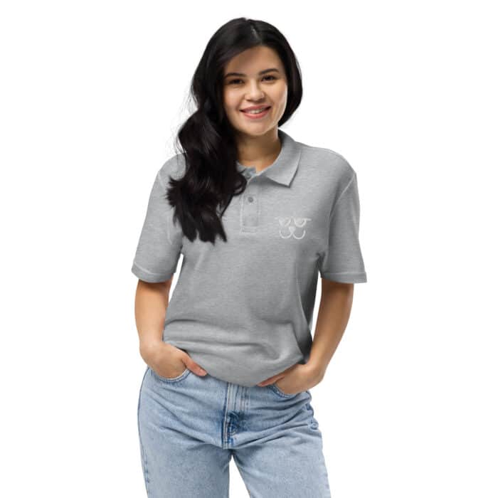unisex pique polo shirt sport grey front 66ccb28c8445b