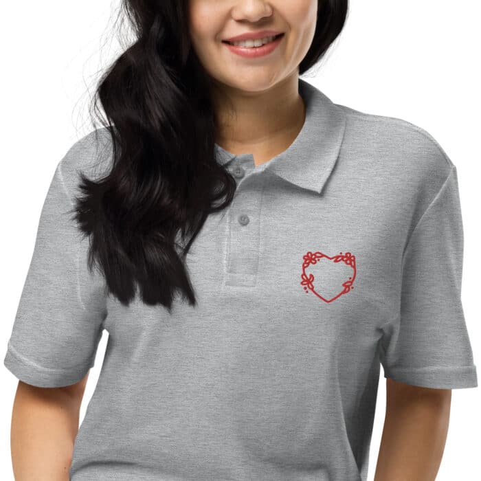 unisex pique polo shirt sport grey zoomed in 66ccad0571dd6