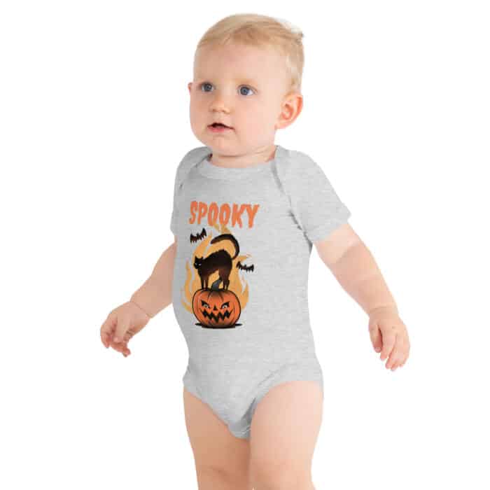 baby short sleeve one piece athletic heather front 67078d0e84b79