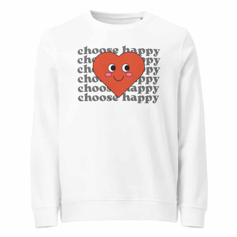 unisex organic sweatshirt white front 67420ae184176