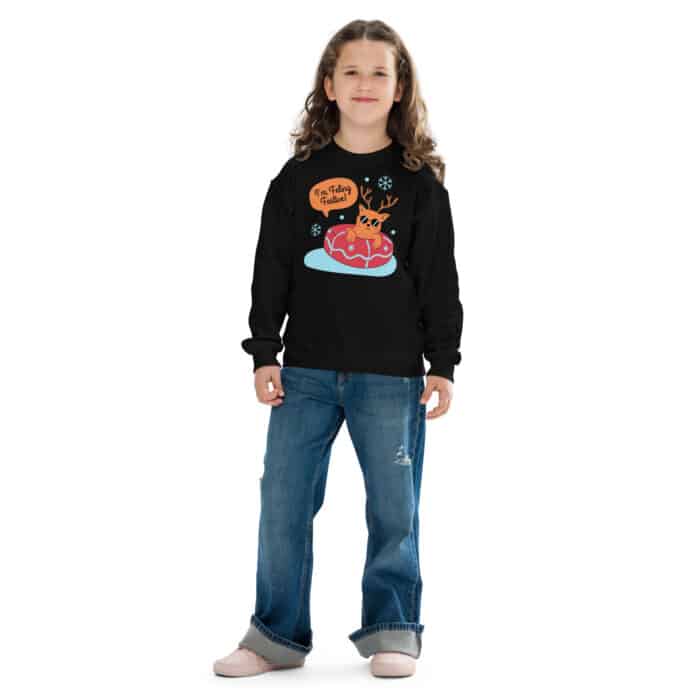 youth crew neck sweatshirt black front 675af73b6b200