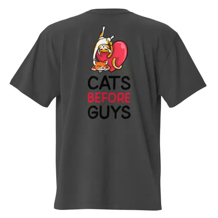 Cat Before Guys Oversized T-shirt - Image 7