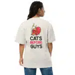 Cat Before Guys Oversized T-shirt - Image 3