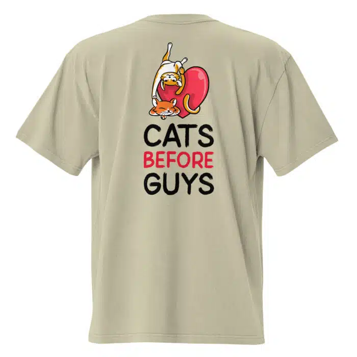 Cat Before Guys Oversized T-shirt - Image 11