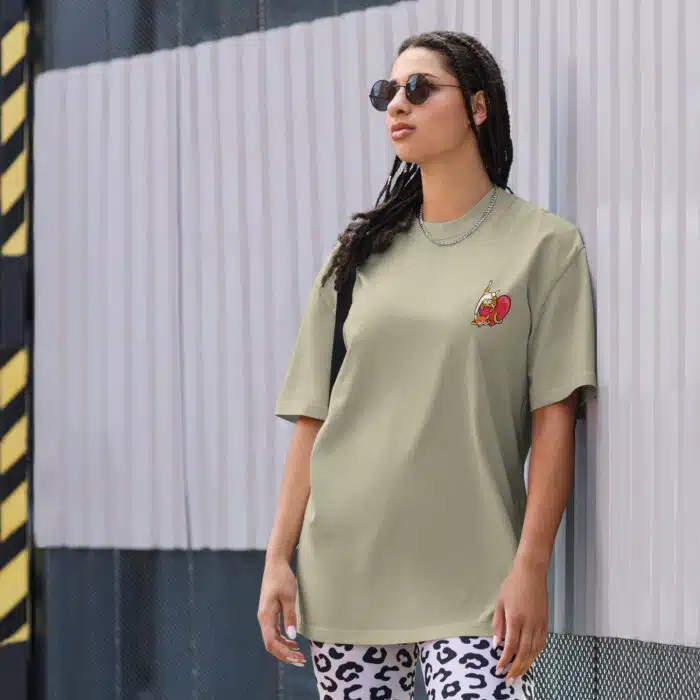 Cat Before Guys Oversized T-shirt - Image 4