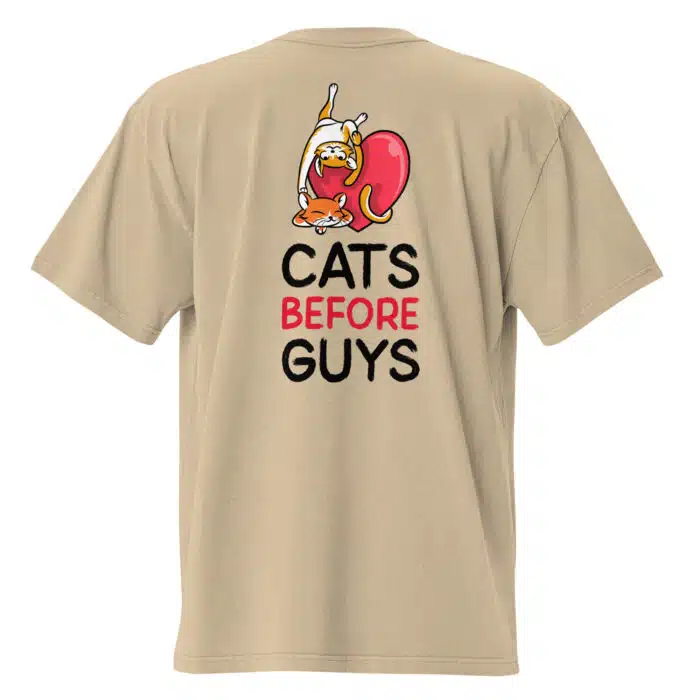Cat Before Guys Oversized T-shirt - Image 9